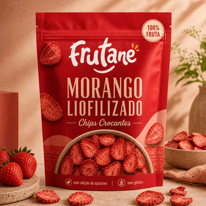Morango Liofilizado em Chips